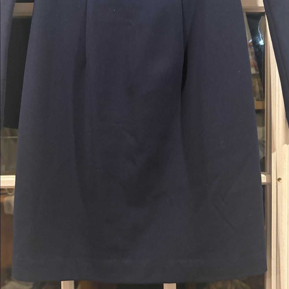 NWT Trina Turk Navy Blue Ponte Lace Trim Long Sleeve Dress 2 - Picture 6 of 10